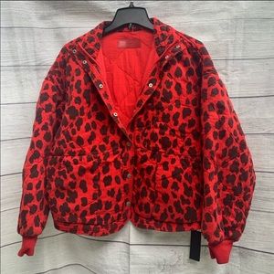 Blank NYC Leopard Bomber Jacket